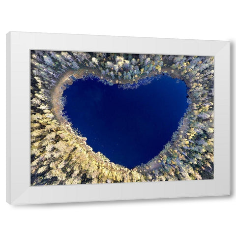 All you need is love White Modern Wood Framed Art Print by Lindsten, Christian