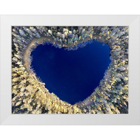 All you need is love White Modern Wood Framed Art Print by Lindsten, Christian