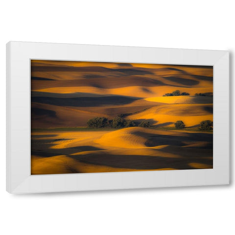 Autumn of Rolling Hills White Modern Wood Framed Art Print by Kim, Eunice