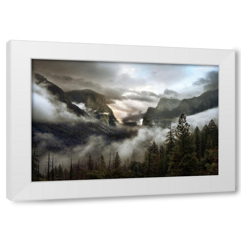 Upper Valley Morning White Modern Wood Framed Art Print by Perlow, Gary