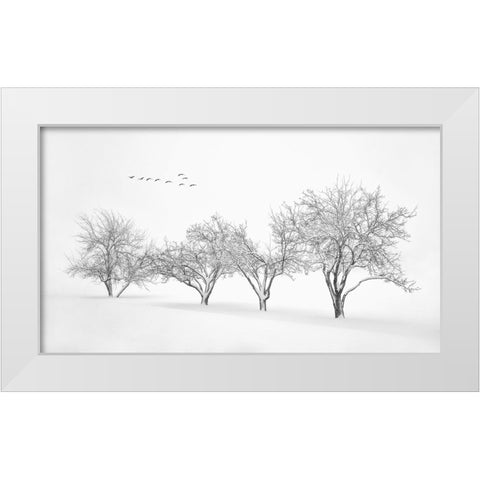 White World White Modern Wood Framed Art Print by Xu, Mei