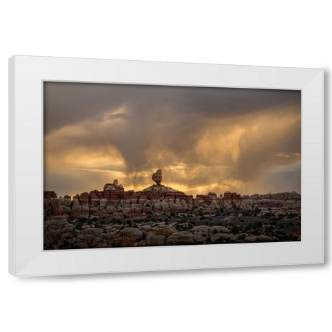 Storm Mage White Modern Wood Framed Art Print by Fan, John