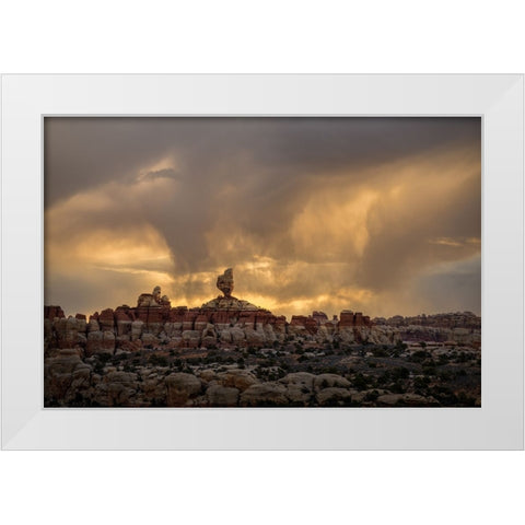Storm Mage White Modern Wood Framed Art Print by Fan, John