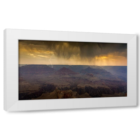 Grand Canyon Monsoon White Modern Wood Framed Art Print by Lin, Ning