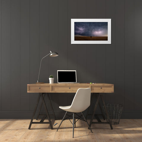 Zeus White Modern Wood Framed Art Print by Morgan, Miles