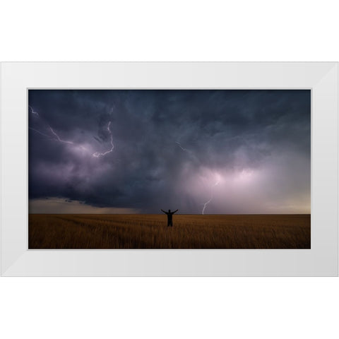 Zeus White Modern Wood Framed Art Print by Morgan, Miles