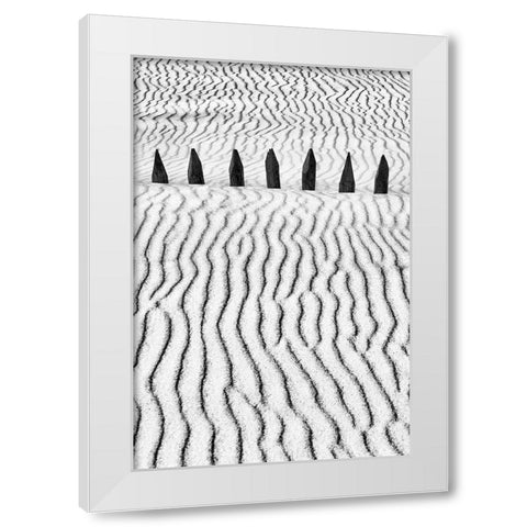 Little Silver Silence White Modern Wood Framed Art Print by Abrantes, Paulo