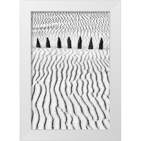 Little Silver Silence White Modern Wood Framed Art Print by Abrantes, Paulo