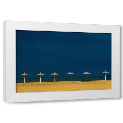 Coming Hurricane White Modern Wood Framed Art Print by Kovach, Andriy