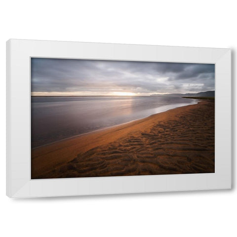 Silence-Sea and Sky White Modern Wood Framed Art Print by Wrobel, Karsten