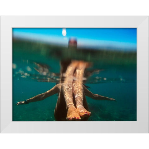 Summer day White Modern Wood Framed Art Print by Belda, Rafael