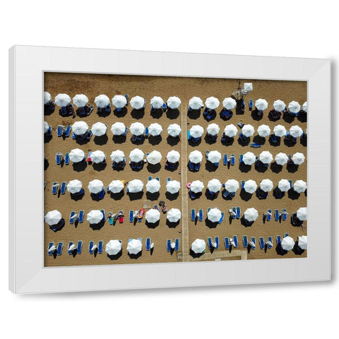 Summer White Modern Wood Framed Art Print by aumitcanan