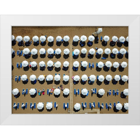 Summer White Modern Wood Framed Art Print by aumitcanan