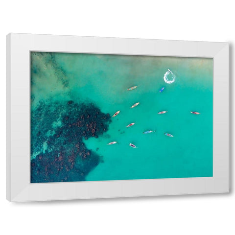 Bullet time White Modern Wood Framed Art Print by Chengzhou, Zhou