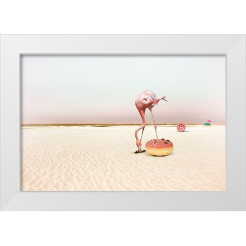 Donutbeach White Modern Wood Framed Art Print by von Diepenbroek, Christine