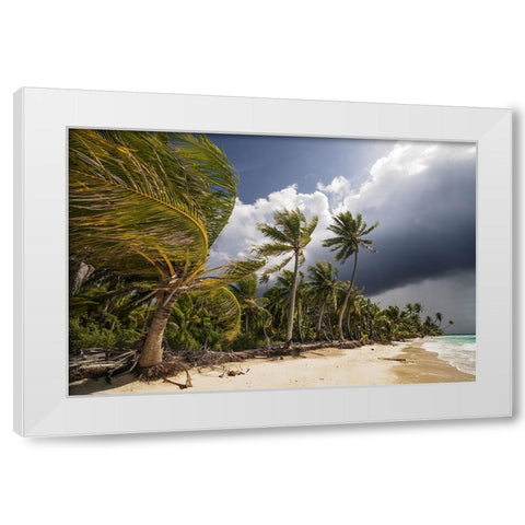 Thunderstorm White Modern Wood Framed Art Print by Wrobel, Karsten