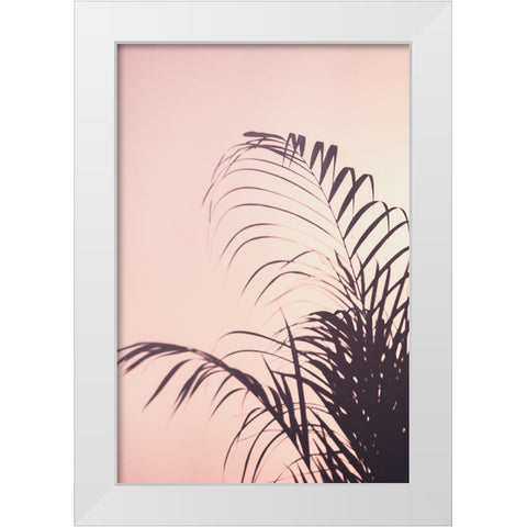 Palm Leaves 1 White Modern Wood Framed Art Print by Artographie Studio