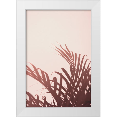 Palm leaves 2 White Modern Wood Framed Art Print by Artographie Studio