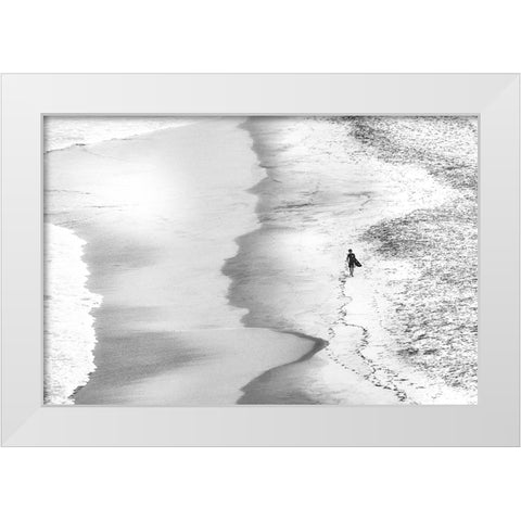 Back on dry land White Modern Wood Framed Art Print by Groleau, Michel