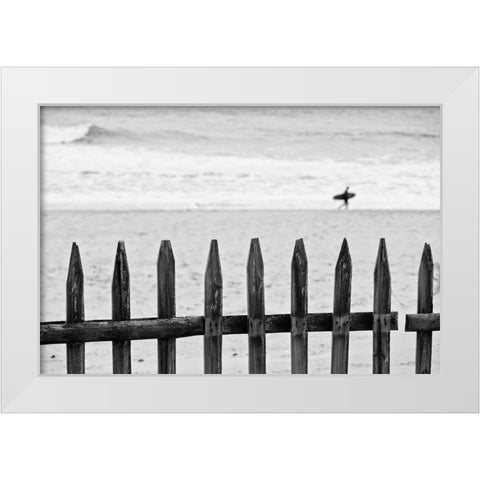 Surf White Modern Wood Framed Art Print by Ferreira, Rui