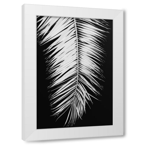Palmblad 004 White Modern Wood Framed Art Print by Artographie Studio