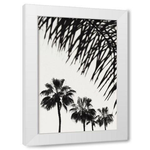 Palm 006 White Modern Wood Framed Art Print by Artographie Studio