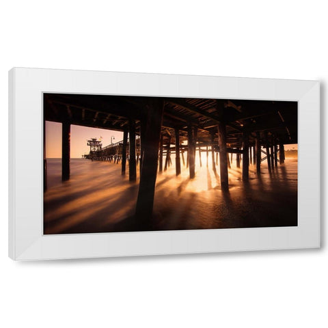 San Clemente-California White Modern Wood Framed Art Print by Andria, Miary