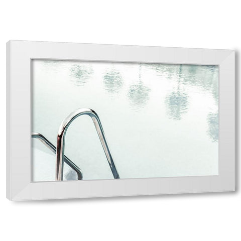Pool 001 White Modern Wood Framed Art Print by Artographie Studio