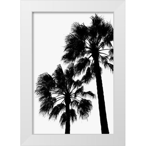 Palm Contrast White Modern Wood Framed Art Print by Artographie Studio