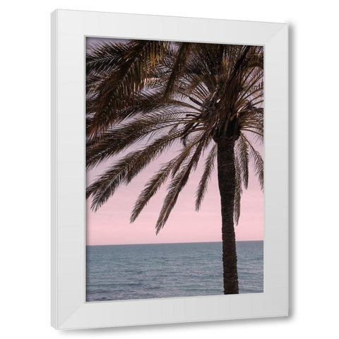 Palm 010 White Modern Wood Framed Art Print by Artographie Studio