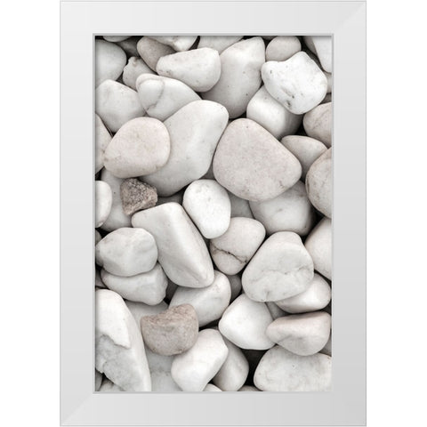 Stones 005 White Modern Wood Framed Art Print by Artographie Studio
