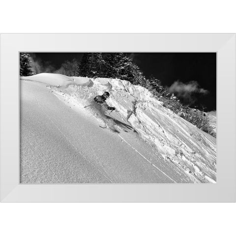 Freeride White Modern Wood Framed Art Print by Rebro, Marcel