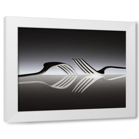 Opposites White Modern Wood Framed Art Print by De Kogel, Wieteke