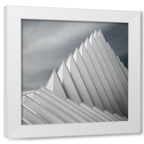 AgtamA White Modern Wood Framed Art Print by Claes, Gilbert