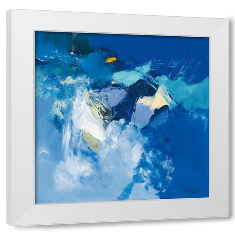 Bleu White Modern Wood Framed Art Print by Magis, Pascal