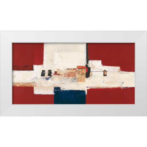 Abstrakt III White Modern Wood Framed Art Print by van der Werf, Ron