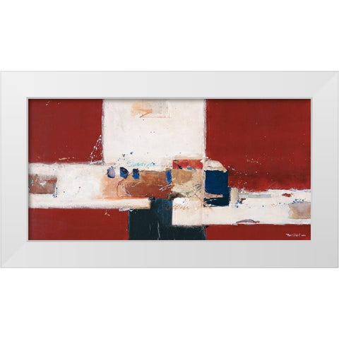 Abstrakt IV White Modern Wood Framed Art Print by van der Werf, Ron