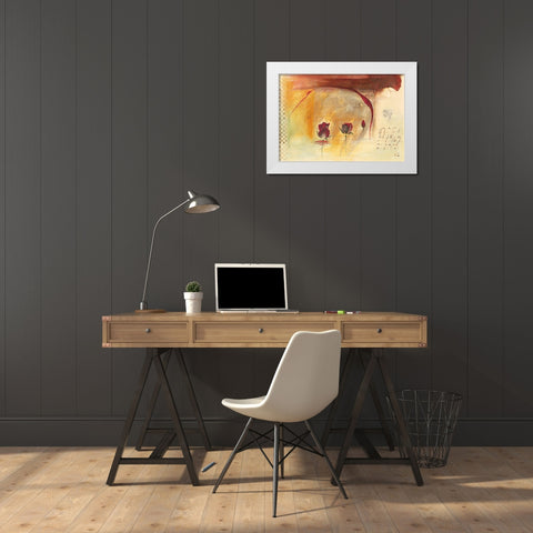 Corazon III White Modern Wood Framed Art Print by Leys, Gemma