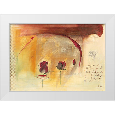 Corazon III White Modern Wood Framed Art Print by Leys, Gemma