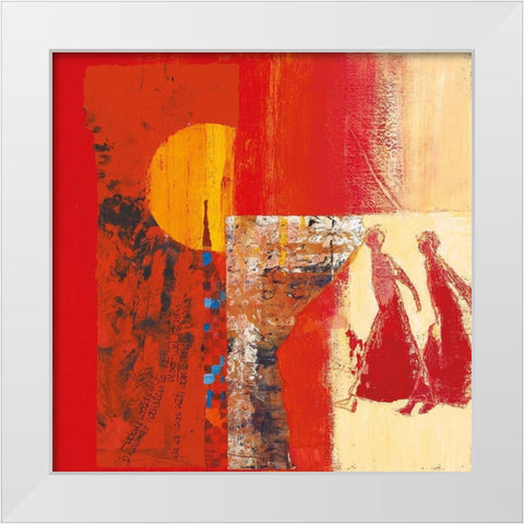 Figurativ I White Modern Wood Framed Art Print by van Ginkel, Marjolijn