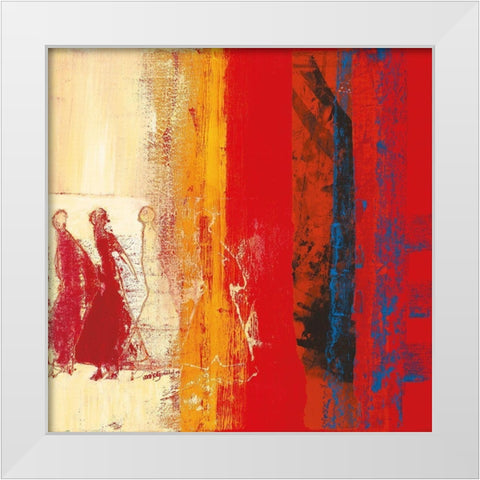 Figurativ II White Modern Wood Framed Art Print by van Ginkel, Marjolijn