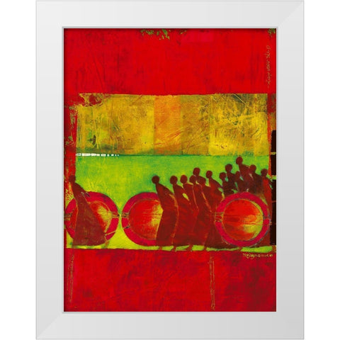 Between Light and Dark White Modern Wood Framed Art Print by van Ginkel, Marjolijn