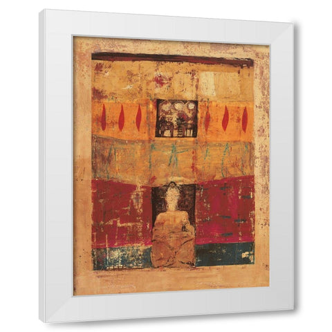 Isana White Modern Wood Framed Art Print by Richter-Armgart, Rose