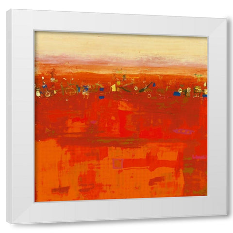 Red Landscape White Modern Wood Framed Art Print by Richter-Armgart, Rose