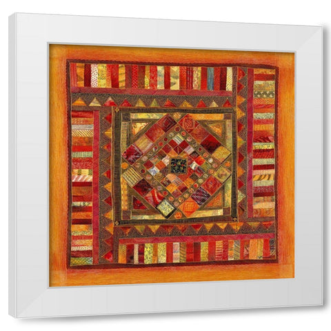 Tapisserie III White Modern Wood Framed Art Print by Maugeri, Valerie