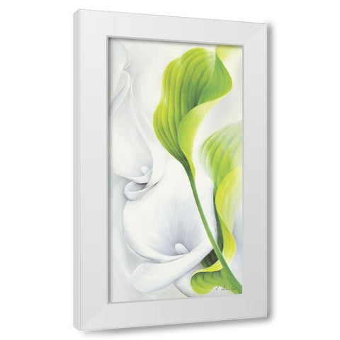 Calla II White Modern Wood Framed Art Print by Schmucker, Annette