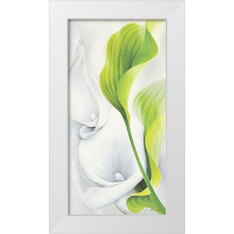 Calla II White Modern Wood Framed Art Print by Schmucker, Annette