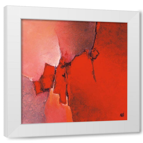 Ecarlate White Modern Wood Framed Art Print by Marchi