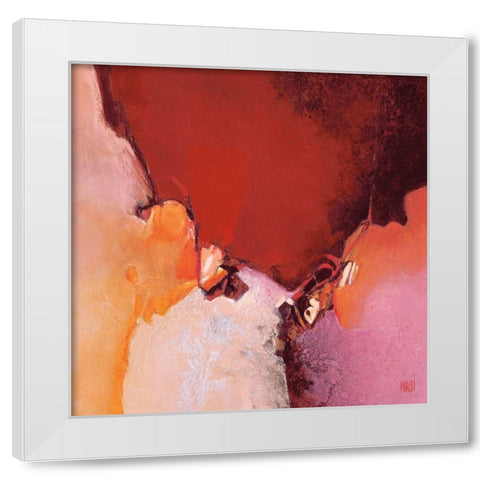 Inferno White Modern Wood Framed Art Print by Marchi