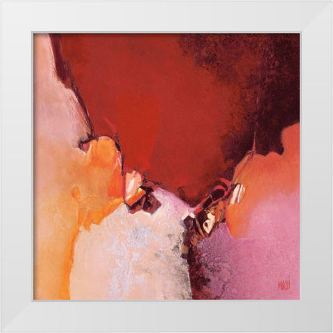 Inferno White Modern Wood Framed Art Print by Marchi